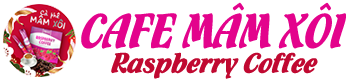 Logo Cafe Mâm Xôi Raspberry Coffee Mẫu Mới - Cafe Giảm Cân An Toàn Hiệu Quả