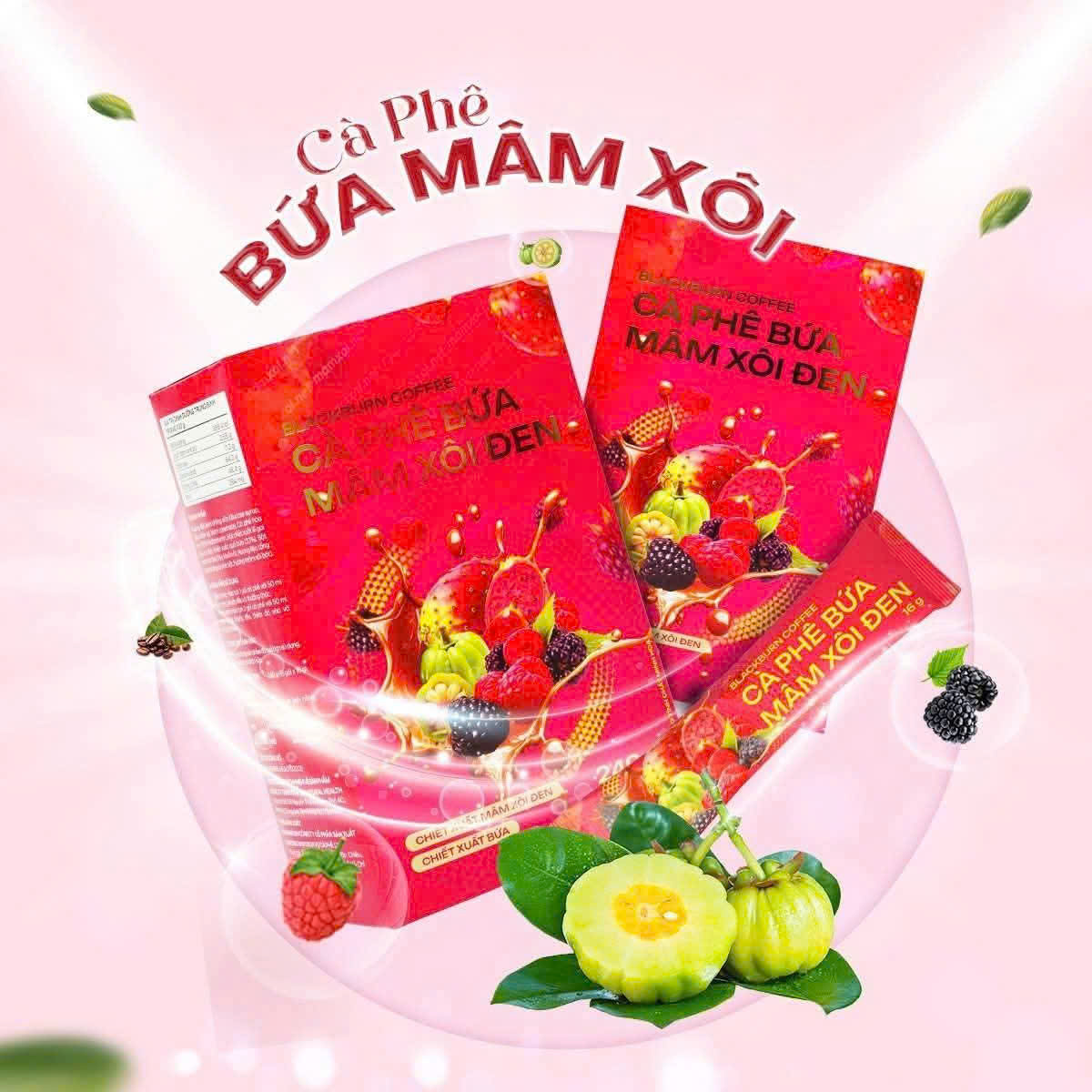 Cà Phê Giảm Cân Mâm Xôi Đen Premium BlackBerry Coffee